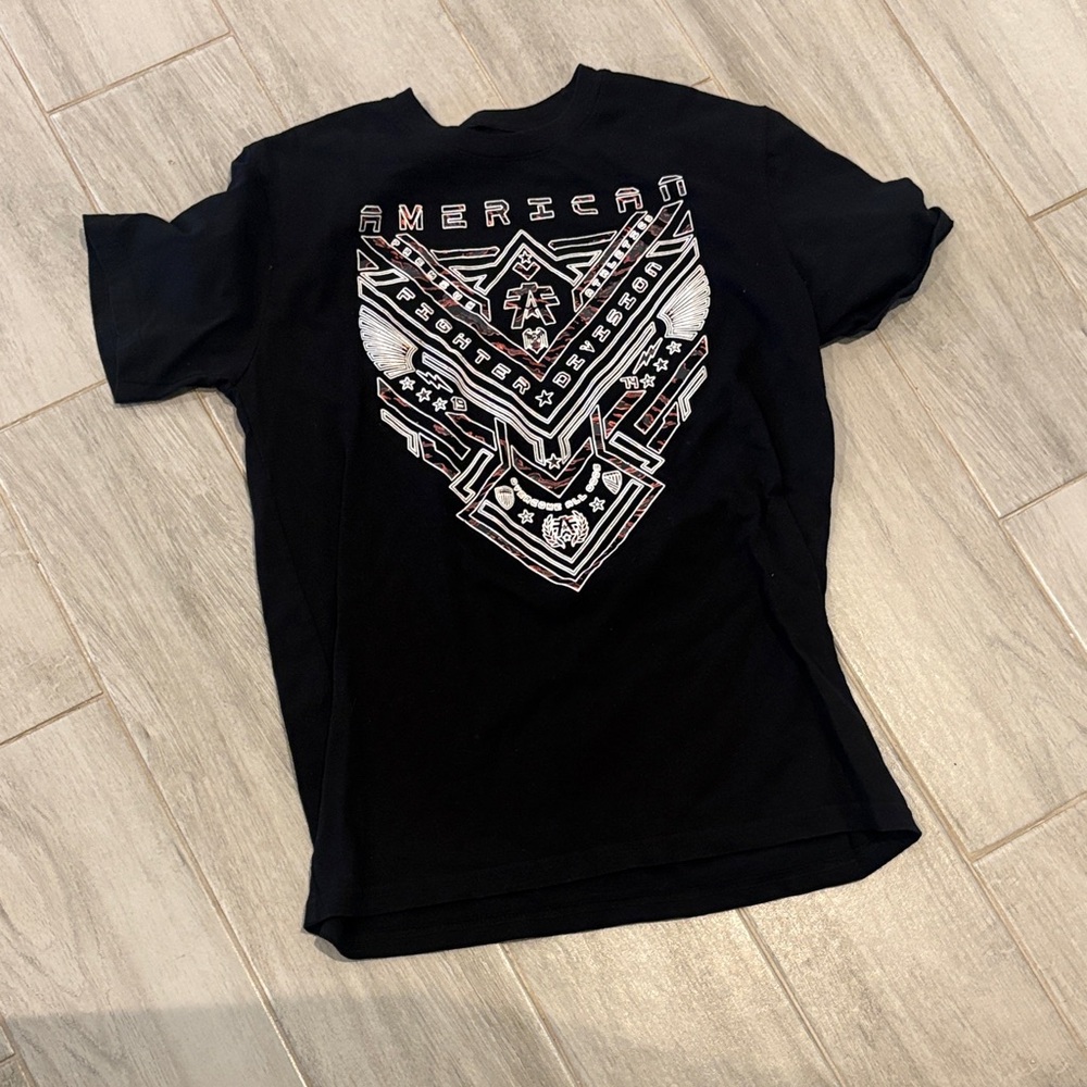 American Fighter Black Graphic Short-Sleeve Boy’s T-Shirt